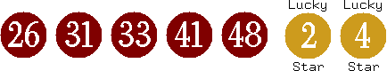 26 31 33 41 48 (02 04)