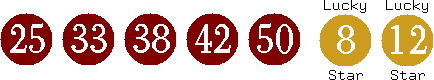 25 33 38 42 50 (08 12)