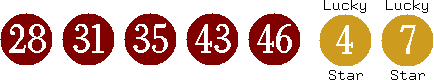 28 31 35 43 46 (04 07)