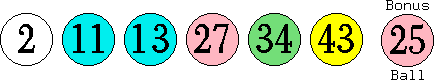 02 11 13 27 34 43 (25)
