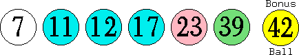 07 11 12 17 23 39 (42)