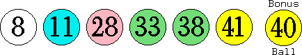 08 11 28 33 38 41 (40)